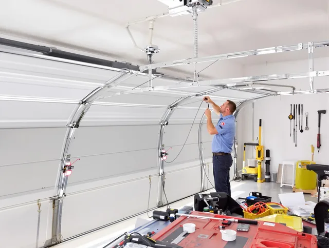 Garage door cable repair service by Rancho Cucamonga Garage Door Repair in Rancho Cucamonga