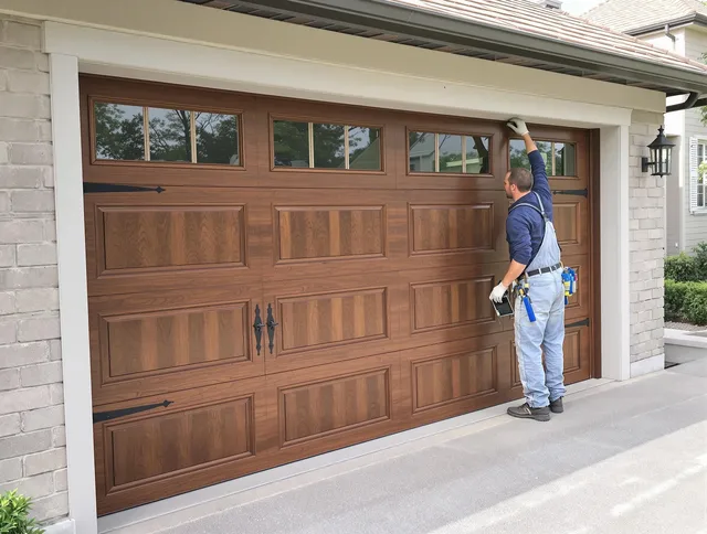Custom garage door showcase by Rancho Cucamonga Garage Door Repair in Rancho Cucamonga