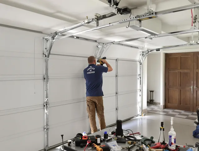 Rancho Cucamonga Garage Door Repair certified technician performing precision garage door repair in Rancho Cucamonga