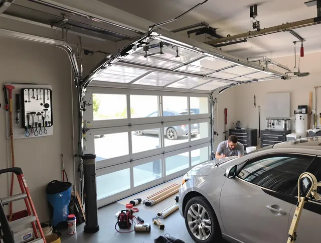 Garage door noise reduction service by Rancho Cucamonga Garage Door Repair in Rancho Cucamonga