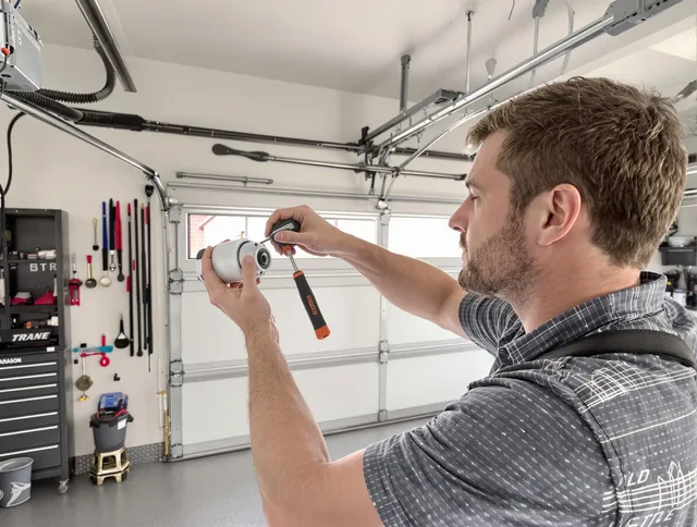 Garage door opener repair service by Rancho Cucamonga Garage Door Repair in Rancho Cucamonga