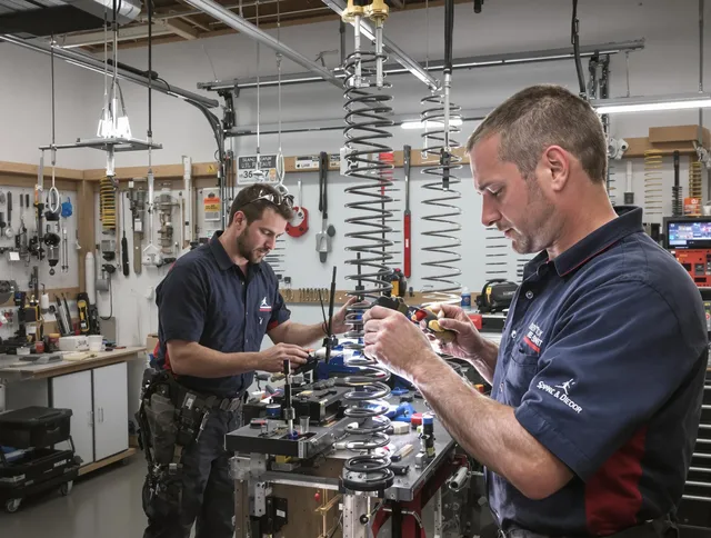 Garage door spring repair service by Rancho Cucamonga Garage Door Repair in Rancho Cucamonga
